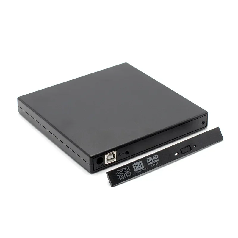 External CD DVD Drive, USB 2.0 Slim Protectable External CD-RW Drive DVD-ROM Burner Player for Laptops Desktop PCs