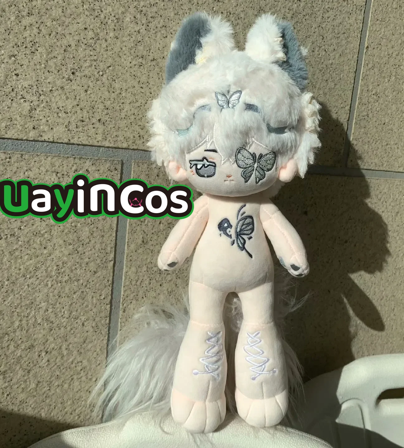 Peluche de Anime Papillon Ba Bi para niños, almohada de felpa de algodón suave y Adorable, piernas largas de 30cm, muñeca de cuerpo, juguete de Aventurina