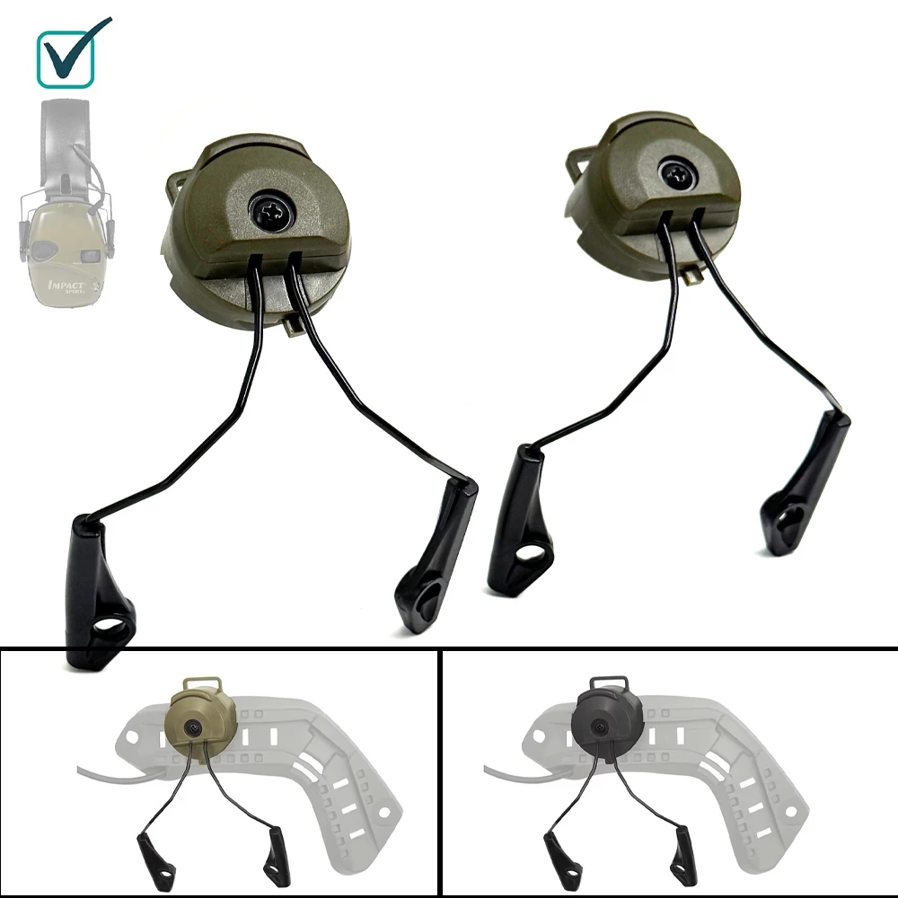 Adaptador de riel para casco ARC OPS-CORE, soporte para auriculares tácticos, auriculares electrónicos para caza y tiro Howard Leight Impact Sport