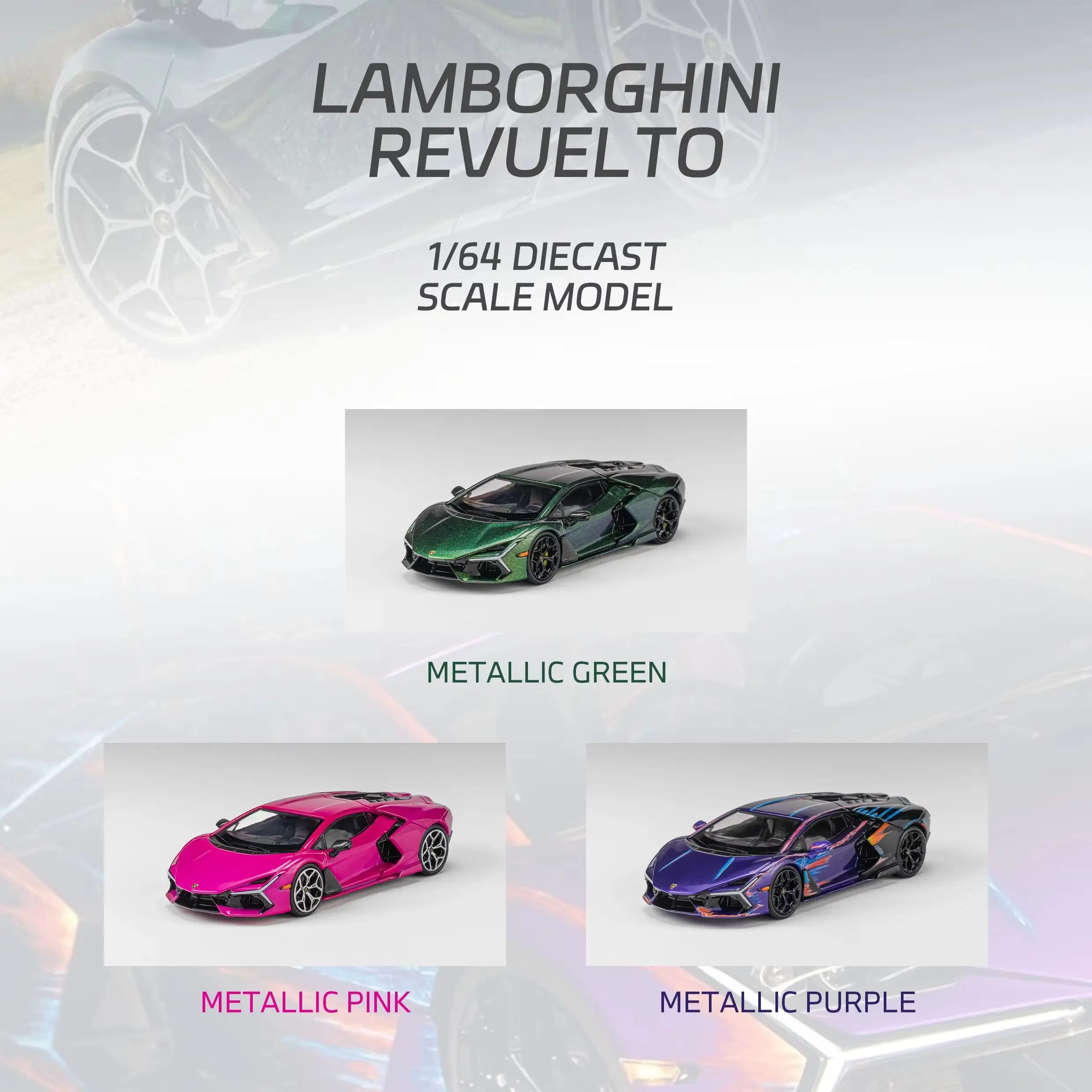 YS 1:64 Lamborghini Revuelto Supercar Alloy Diecast Model Car Collectible Gift