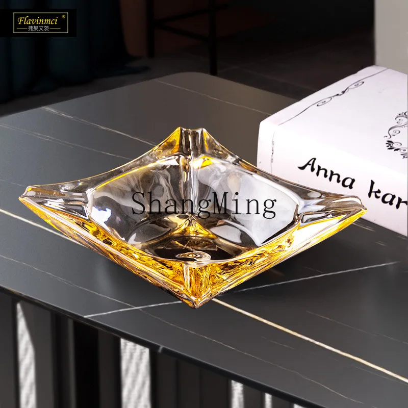 

CL thickened glass ashtray personalized creative large ashtray home living room office ashtray