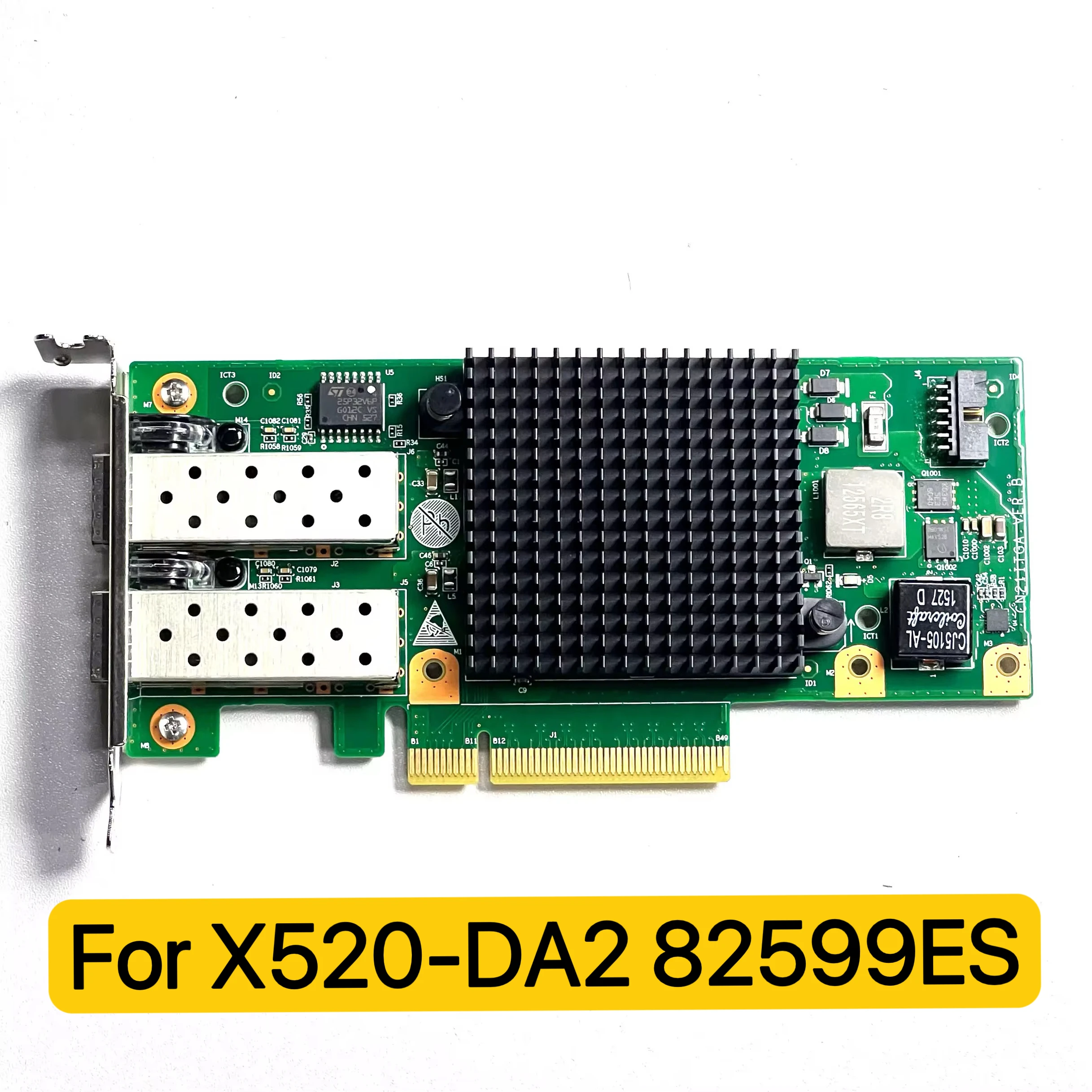 

For X520-DA2 E10G42BTDA SR2 82599ES Dual Optical Port 10G Gigabit Fiber Optic Network Card PCIE Black Group Huinas