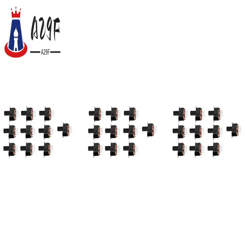 

A29F-30X DC 0,5 А 50 В 3-позиционный 2P2T DPDT Ползунковый переключатель для монтажа на панели SS23D32