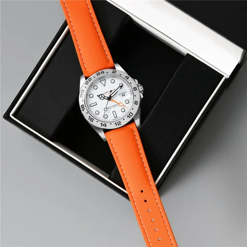 FKM Fluoro Rubber Strap 18mm 20mm 21mm 22mm 24mm Quick Release Universal Watch Band for Omega/Breitling/Longines/Tissot/Rolex view 6