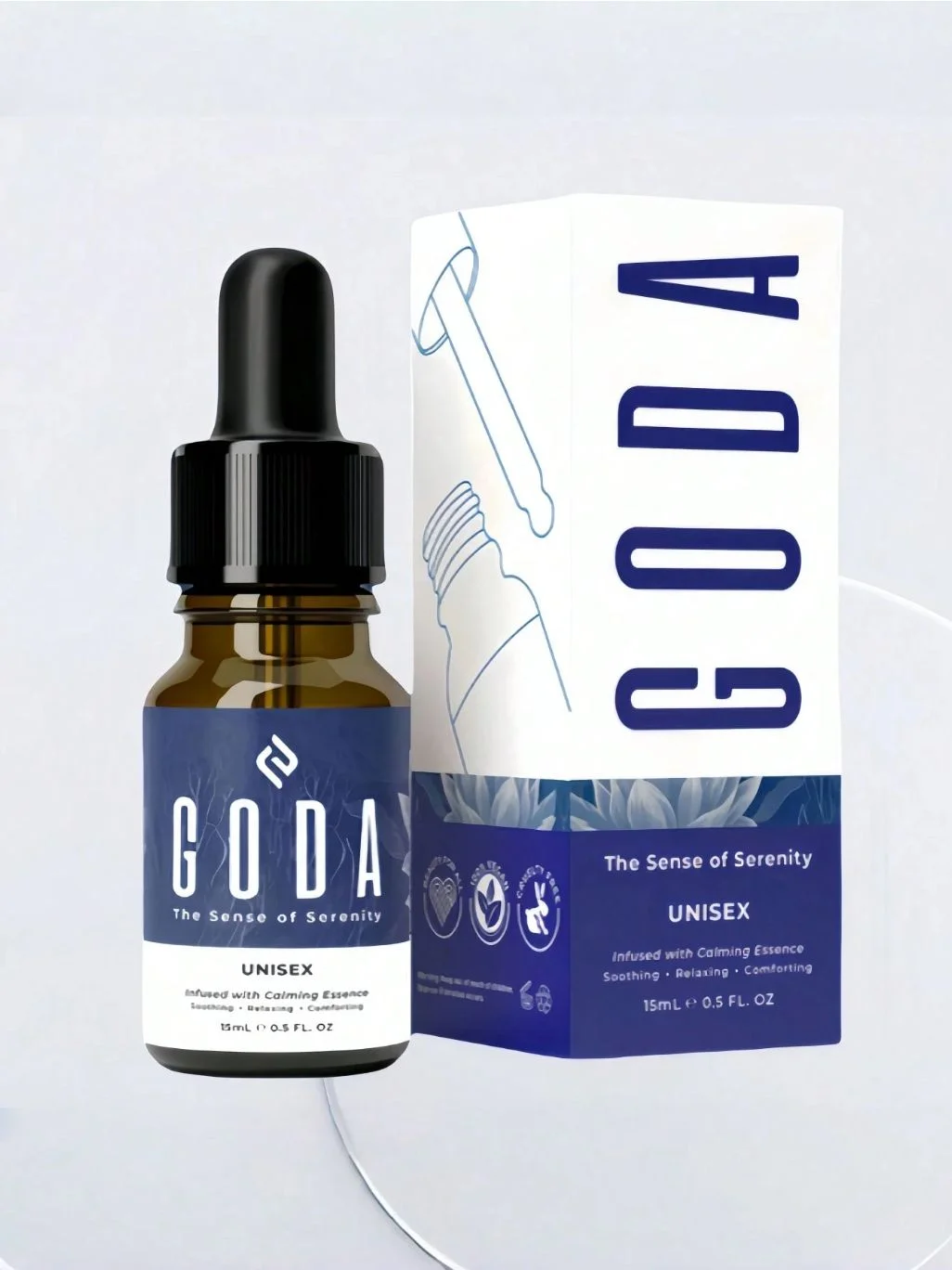 고다 더 센세이션 오브 세레니티 유니섹스 향수 – 스파이시 플로럴 블렌드, 레이어드 카밍 향, 0.5oz 진정 향기