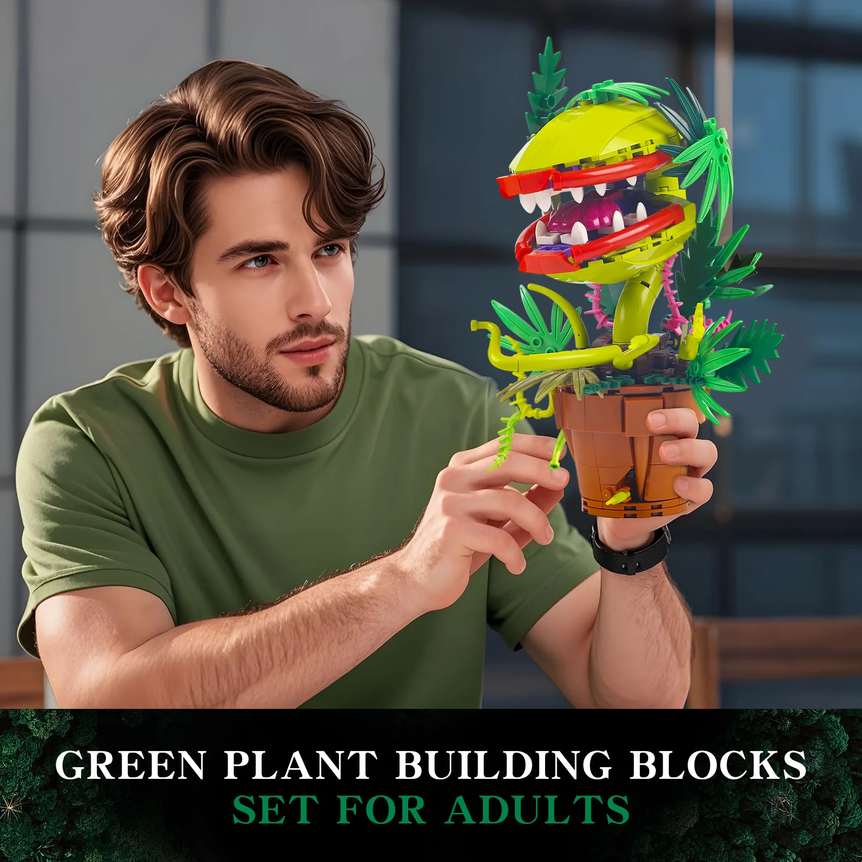 

Mutant Plant, карнавальные цветы, строительные блоки, головоломка, детская игрушка, серия игр, модель, украшение, детские рождественские подарки