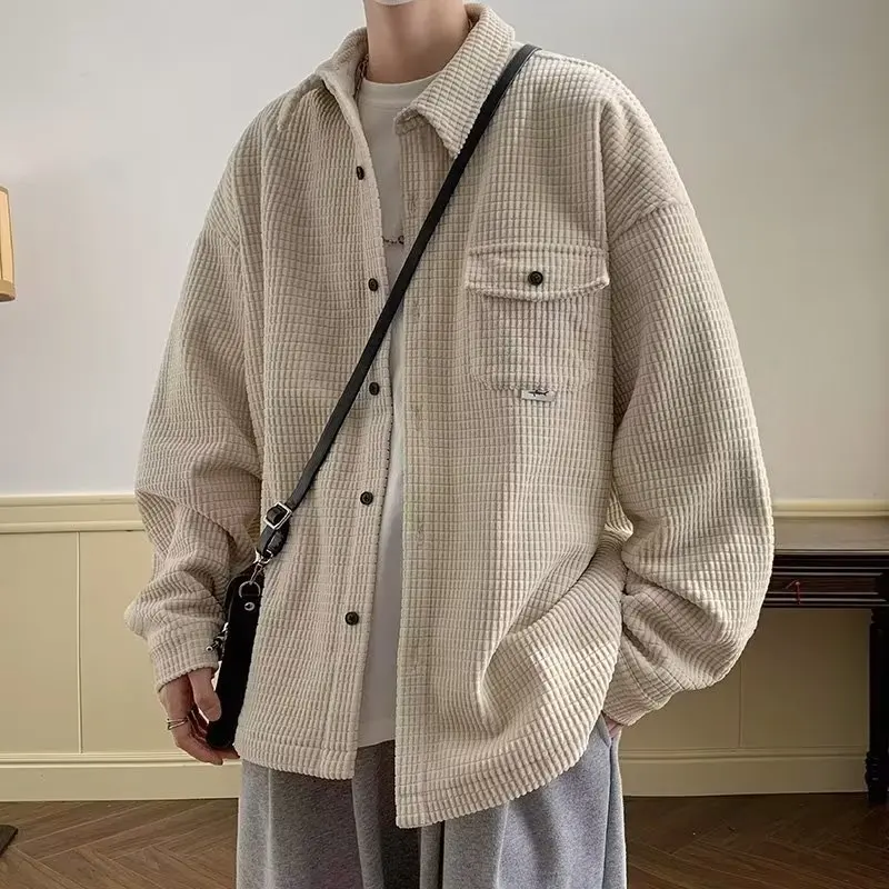 

Осенняя мужская куртка большого размера с воротником-стойкой, длинная свевая молния, повседневная верхняя одежда в стиле Харадзюку, модная молодежная мода