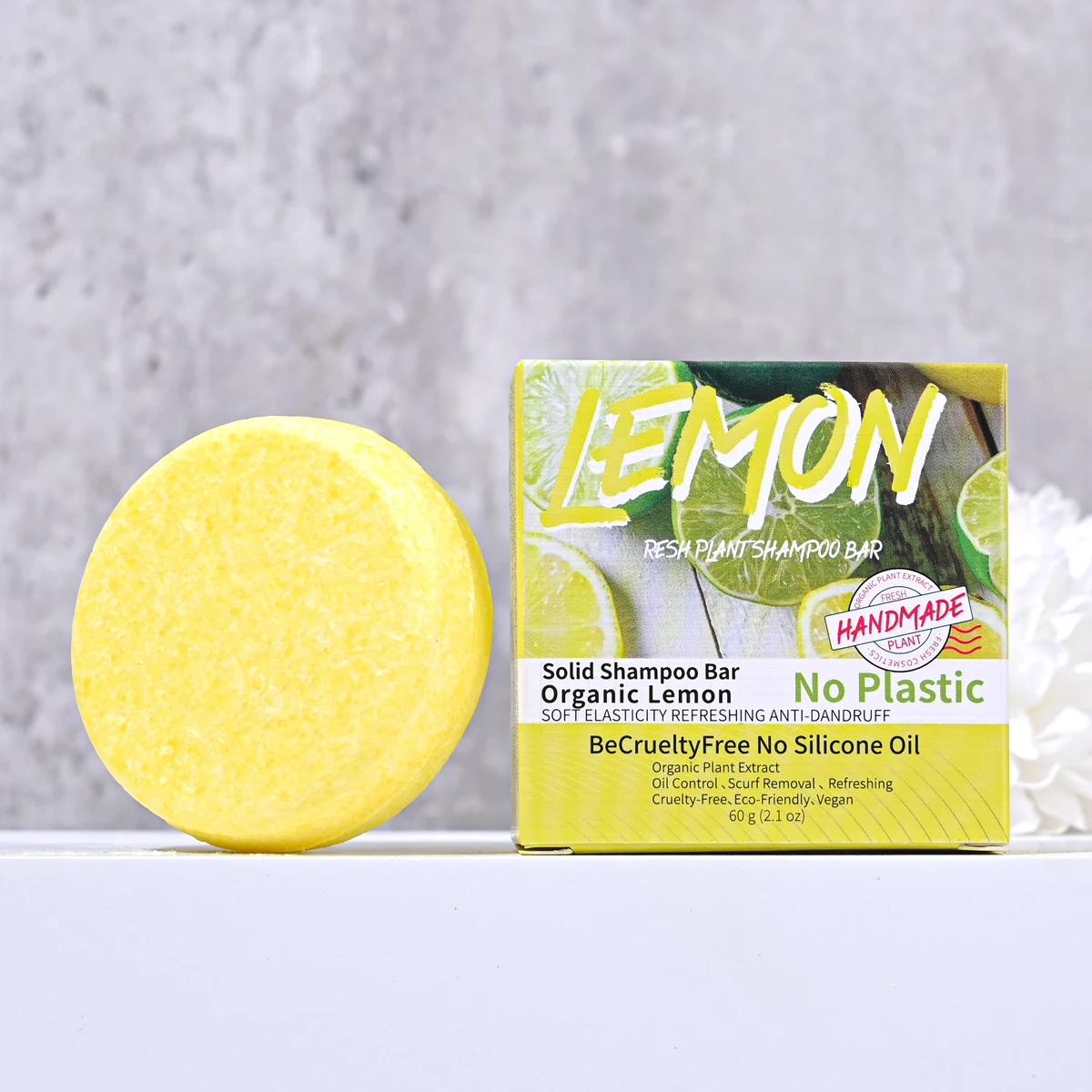 Fresh Lemon Essential Oil Soap For Hair Washing Handmade Soap For Oil Control Dandruff Removal Smooth Hair Natural Organic