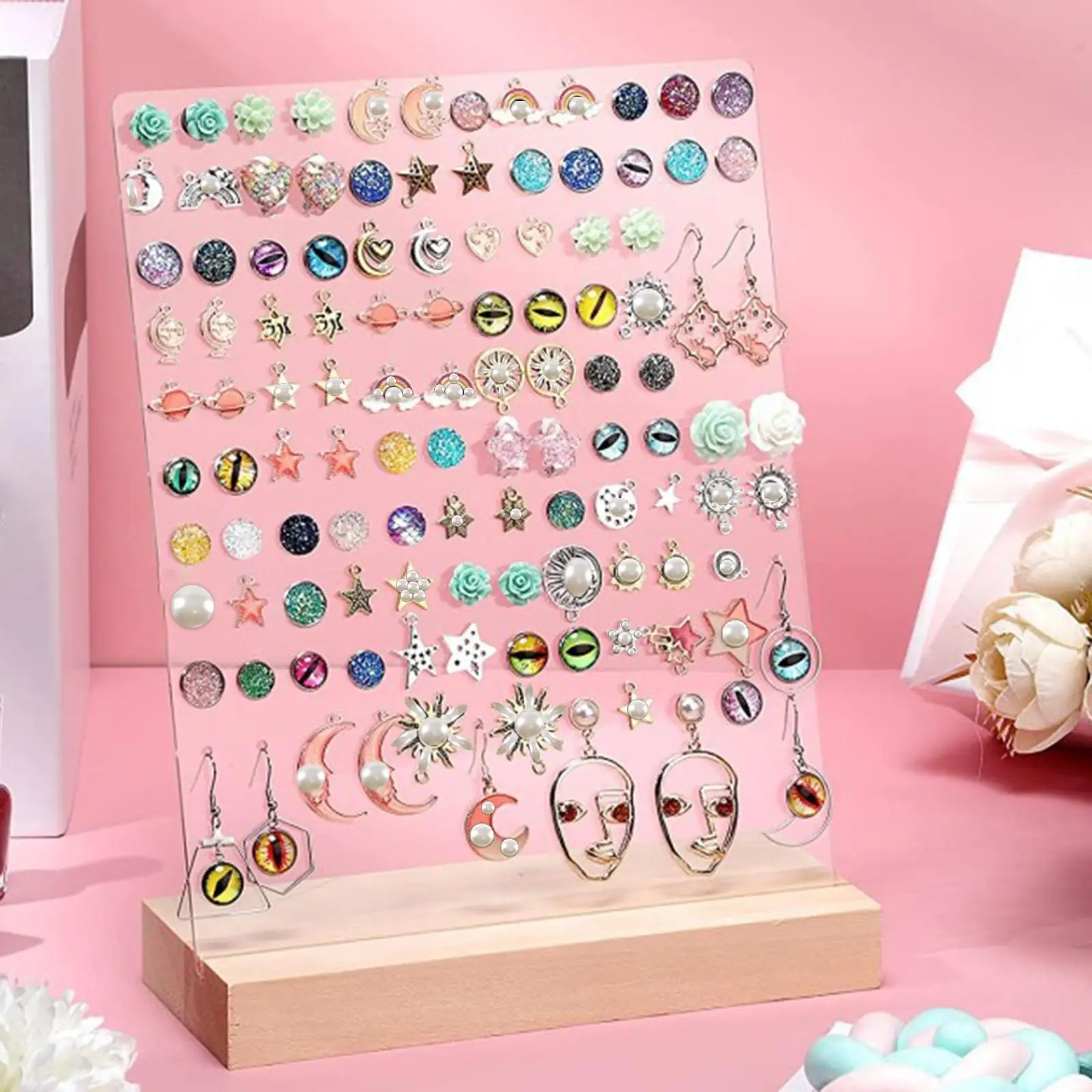 

Earring Storage Rack Large Capacity Ear Ring Storage Holder for Brooches