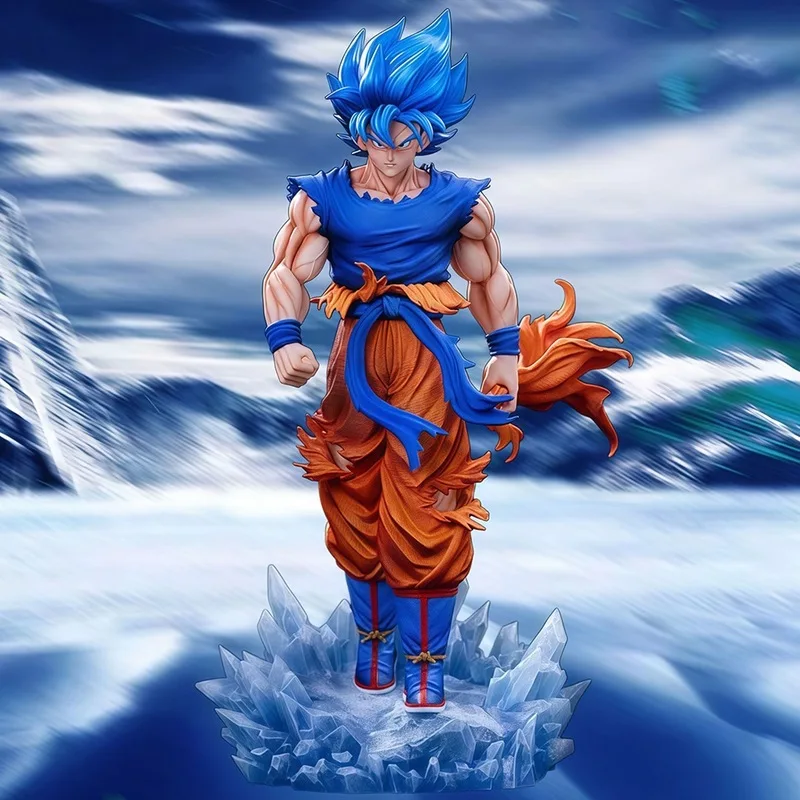 

Dragon Ball Anime Figure 32cm Kirin Ultra Blue Son Goku Luminous Modle Doll Action Figures Double Headed Decor Toy Birthday Gift