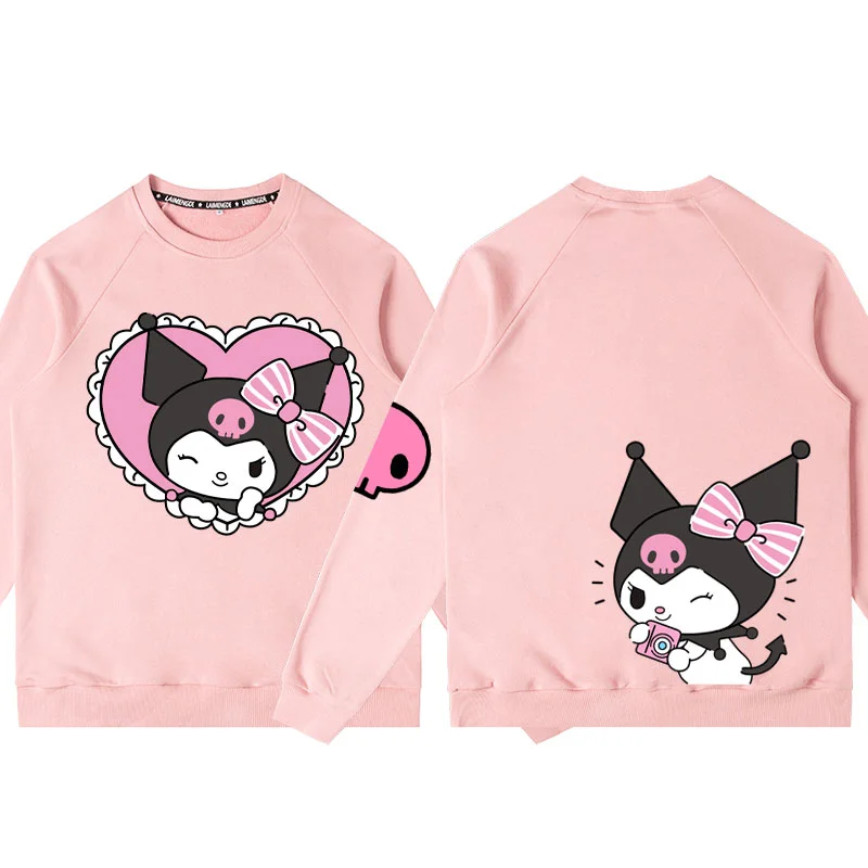 

My Melody Cartoon Women's Round Neck Sweatshirt Kuromi Women's Top Couple Sweatshirt Women's Clothes