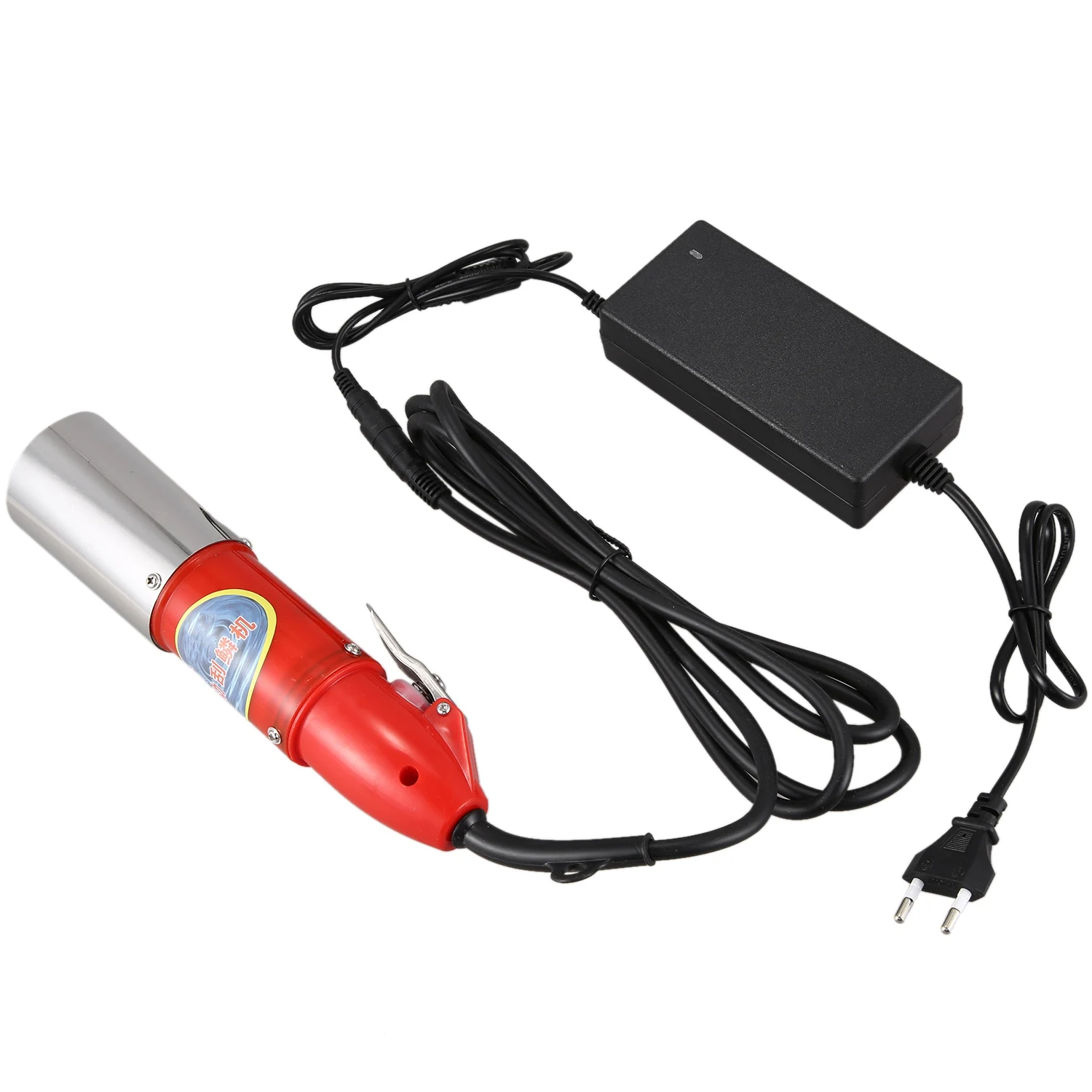 

ABVG-120W Waterproof Electric Fish Scale Scraper Fishing Scalers Clean Easy Fish Stripper Remover Cleaner Tool Charging Adapter,