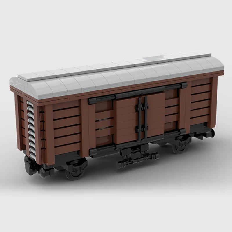 Stadsautomodel MOC Bouwstenen Spoorwegvervoer Veeauto Modulaire technologie Geschenken Vakantie Monteer kinderen Speelgoedpak