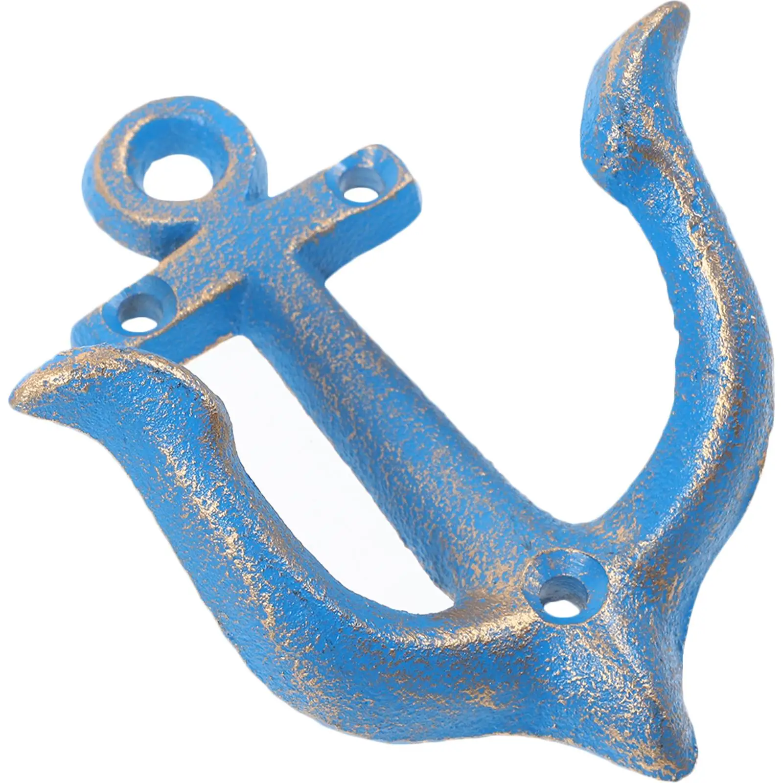 

Iron Wall Decor Anchor Shape Pendant Blue naments Towel Hook Nautical Bedroom Office Black Hooks Small Beach Theme Photograph