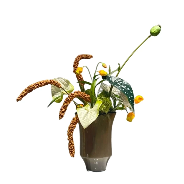 

Modern simple light luxury boy's room girl's room children's room desk bedside table simulation flower art