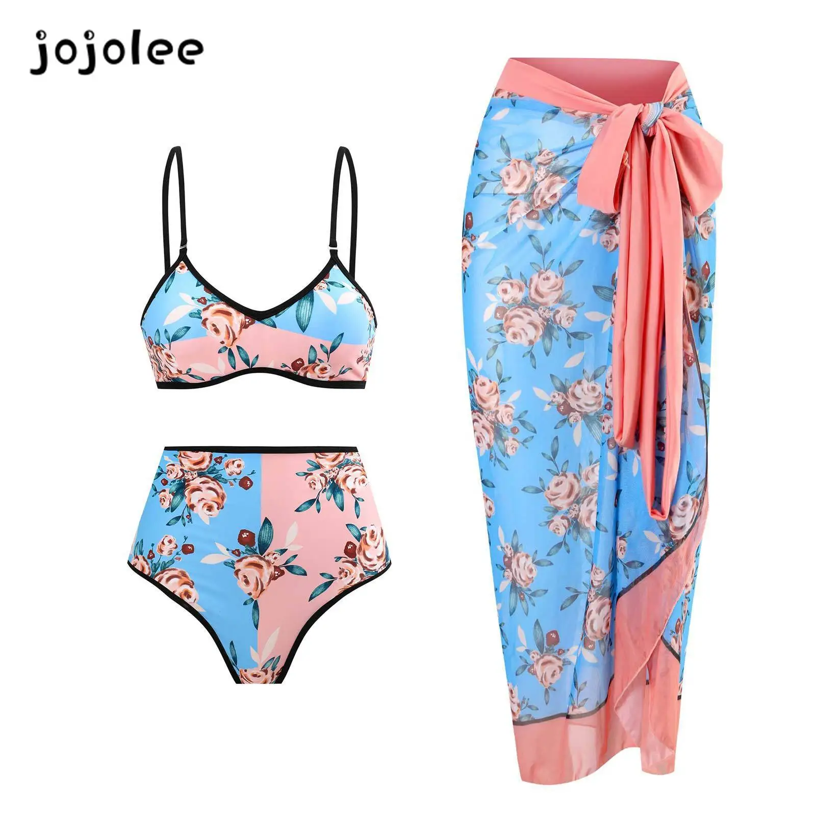 2024 Split Double-sided Three-piece Spot  Retro Swimsuit  Explosions Swimsuit Lace Sand Bathing Suit Women  Swimwear