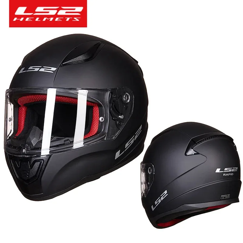 

LS2 Original Full Face Motorcycle Helmet Capacete RAPID LS2 FF353 Motorbike Racing Helmets HD Anti-fog Cascos Para Moto Helmets