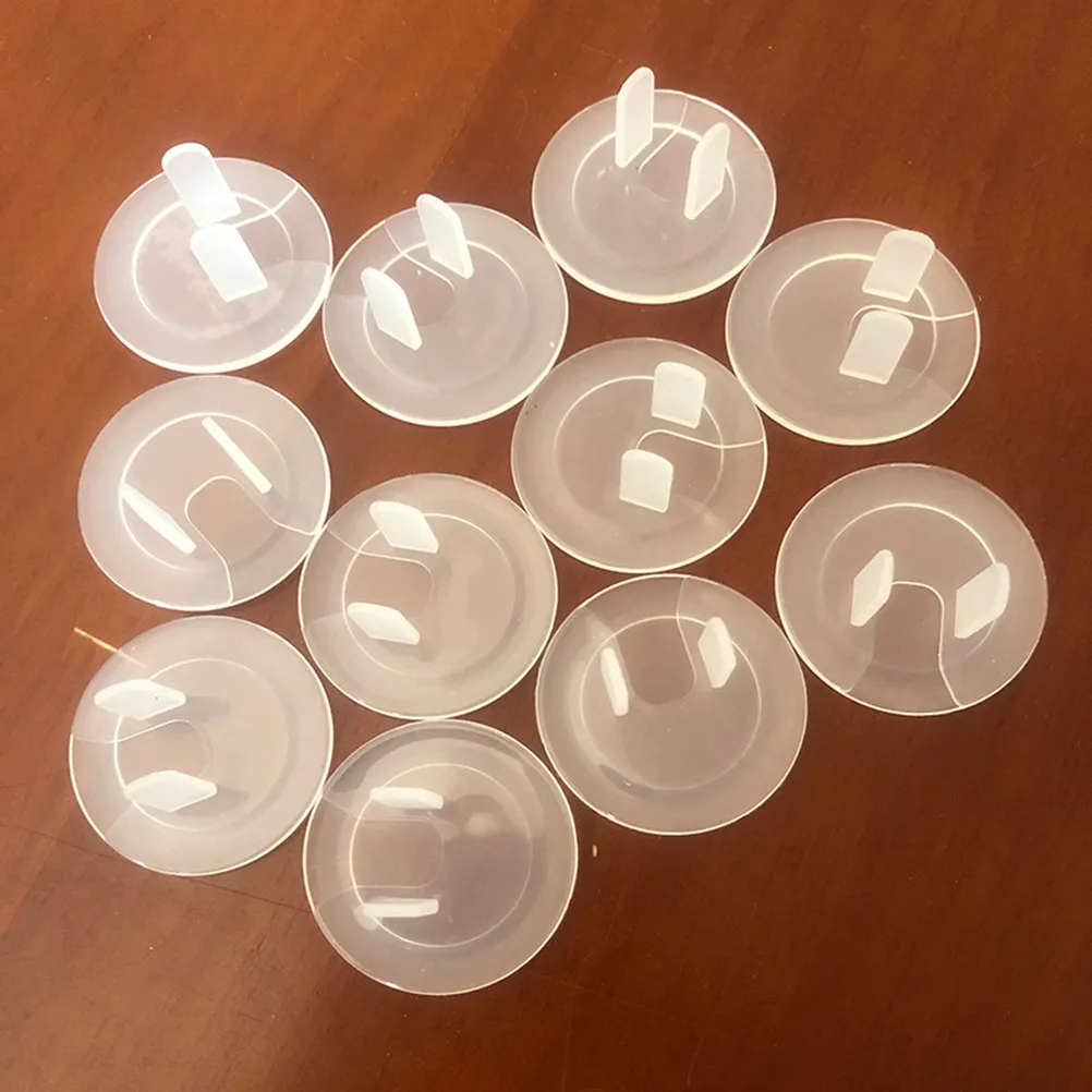 

32Pcs Transparent Infant Socket Cover Heavy-Duty Safety Power Outlet Cover Pull-Handle Unlock Design Baby Room Home Electrical