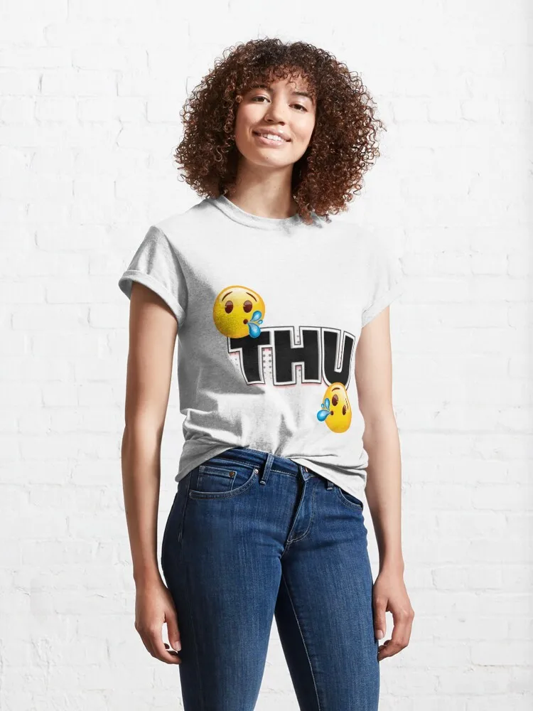 Spitting Tamil Comedy Classic T-Shirt Print Creativity Novelty Male Women Short Sleeve image 4