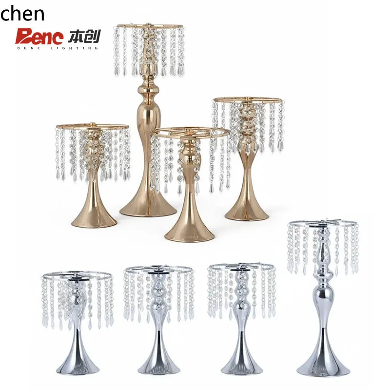 

ZML wedding venue decoration beaded flower vase home dining table decoration crystal vase home living room craft ornament