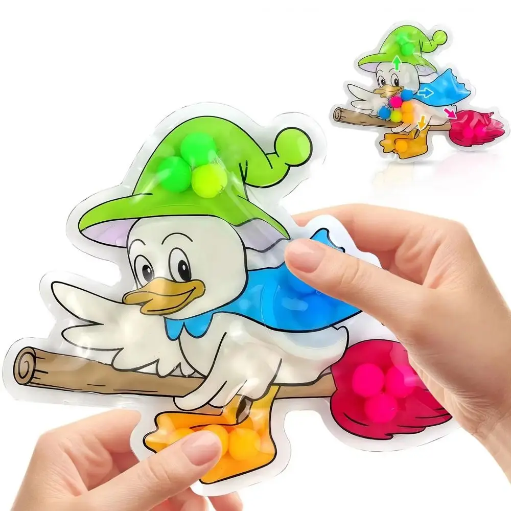 Tapete dobrável pato squeeze brinquedo classificação de cores dos desenhos animados pato beliscar brinquedos macio colorido pato brinquedo mini ornamentos