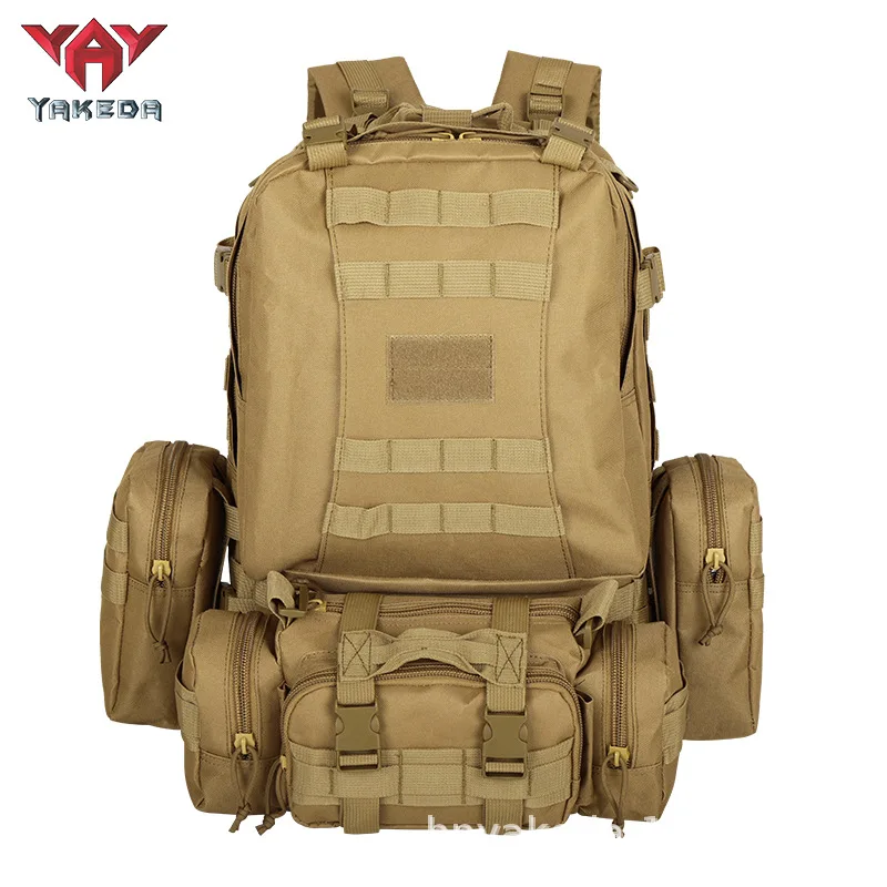 YAKEDA Tactical Backpack Outdoor Mountaineering Tactical Bag Sports Men and Women Large Capacity Wear-resistant Picnic Camping