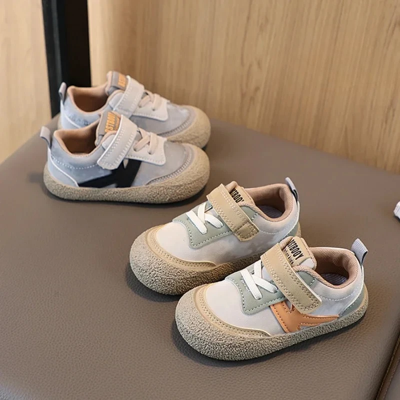 

Children's Sports Shoes Spring and Autumn New Boys' Vintage PU Board Shoes Girls' Fashion Training Board Shoes Size 21-30