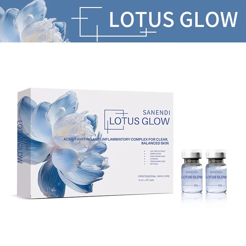 

LOTUS Glow Liquid Peptide Сыворотка Dermapen для лица, следов от прыщей, витамина, гиалуроновой кислоты, розовое сияние, осветляющий набор, 10 флаконов * 5 мл