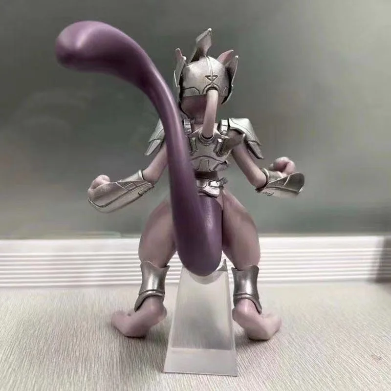 Bandai Anime Pokemon Mewtwo In Steel Armor Action Figure Model Gk Patung Koleksi Desktop Dekorasi Mainan Hadiah