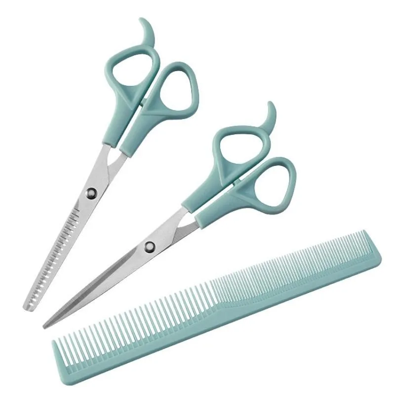 3pcs/set Hairdressing Thin Scissors Combination Set Bang Cut Teeth Cut Three Comb Sets Pet Scissors