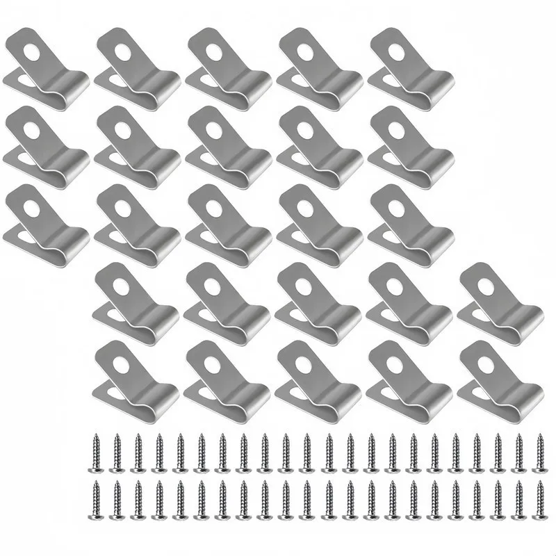 

260 Clips + 260 Nails, Heavy-Duty Farm Wire Fence Clips, for Wooden Posts