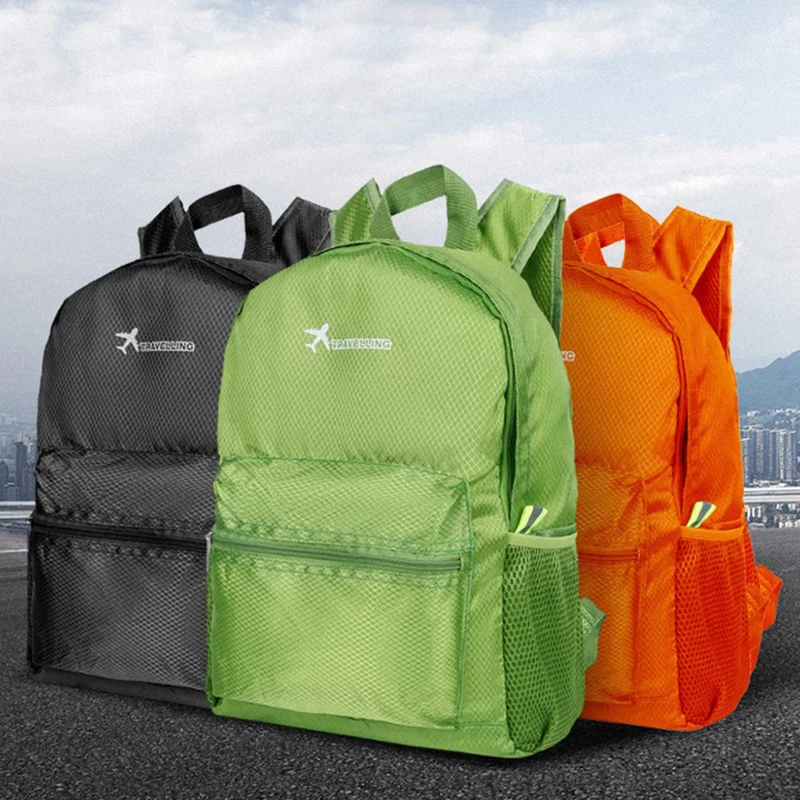 Mochila plegable ultraligera para hombre y mujer, morral impermeable de 25L, para viaje, Camping, senderismo, personalizado