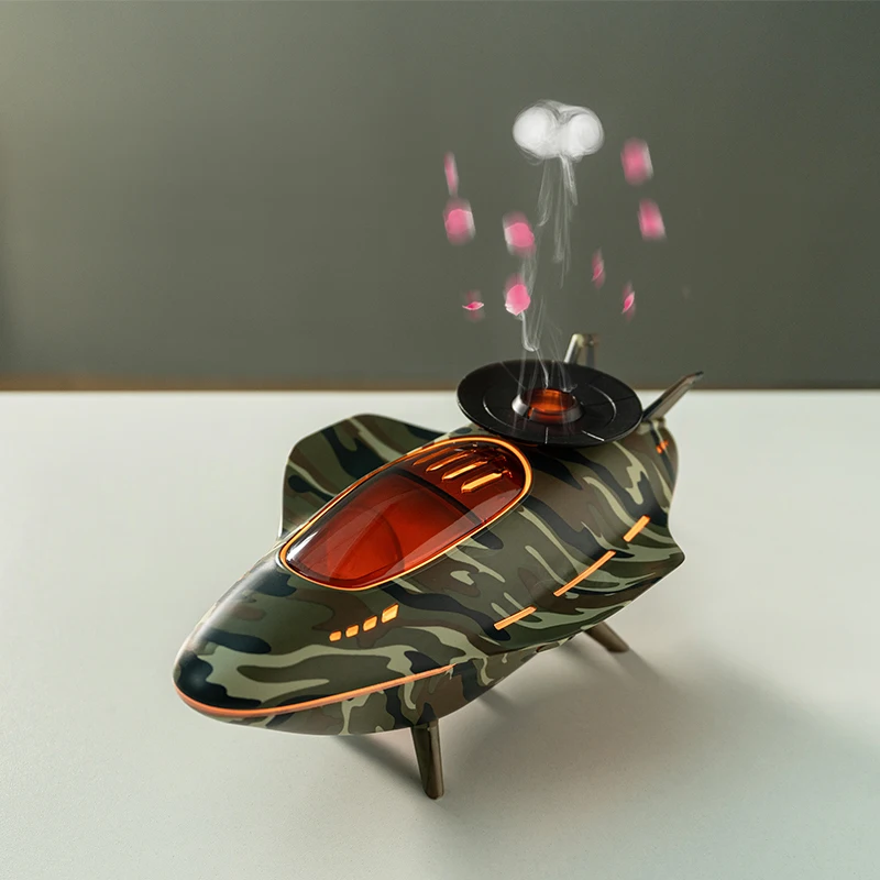 Spaceship Shaped Fragrance Diffuser, Desktop Decoration, Aircraft Model Design, Two Spray Modes, Air Humidifier, Aromatherapy - view 4