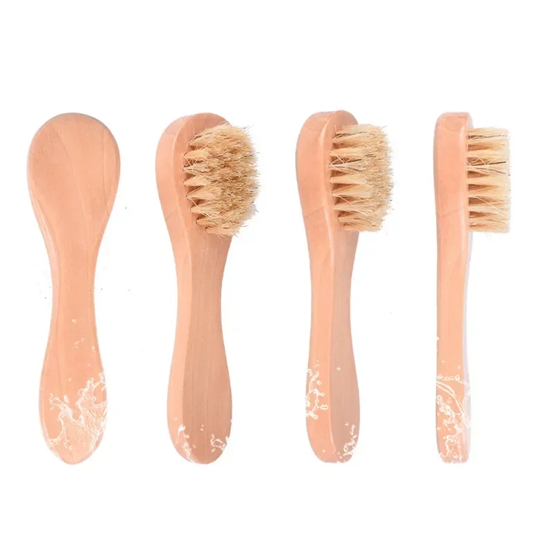 1/3/5개입 클렌징 페이스 브러시 나무 동물 털 얼굴 딥 클렌징 마사지 케어 도구 세안 제품 스킨 케어 브러시