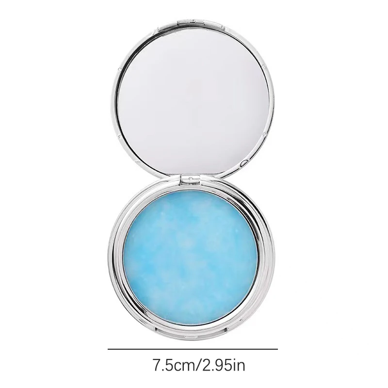 1pcs Blue Sky Oil Long-lasting Powder Cake With Puff Waterproof Powder Makeup Dry And Wet Face Powder