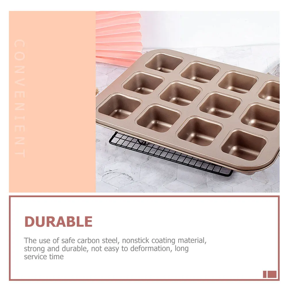 

Square Baking Tray Non-Stick Carbon Steel Mold Heat Resistant Kitchen Bakeware For Chocolate Cake Muffin Cupcake Dessert Metal