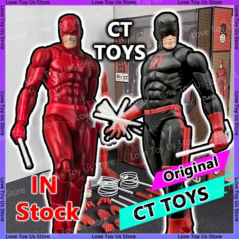 

Original Ct Toys Daredevil Mafex 223 Comic Version Figure SHF Anime Action Figurine Statue Model Custom Gifts Kids Toys