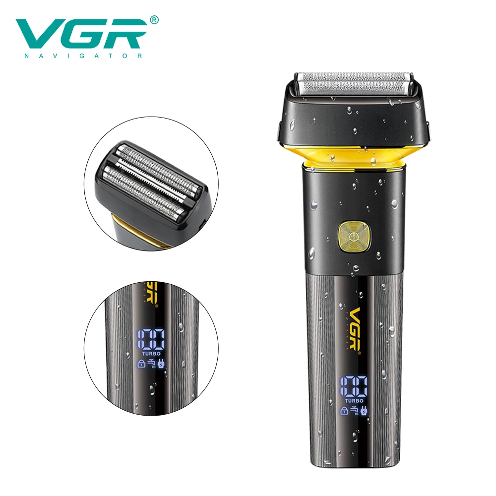 VGR-355 3D Pro Electric Shaver For Men Washable Beard Rotary Electric Razor Rechargeable Facial Shaving Machine Wet Dry USB