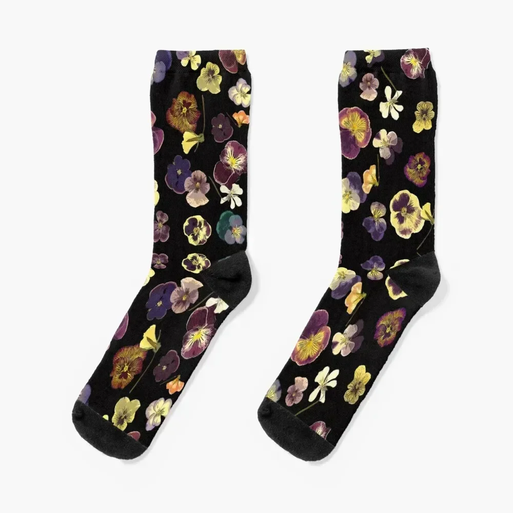 Pansy Garden Socks Christmas christmas stocking sports stockings luxury Mens Socks Women's