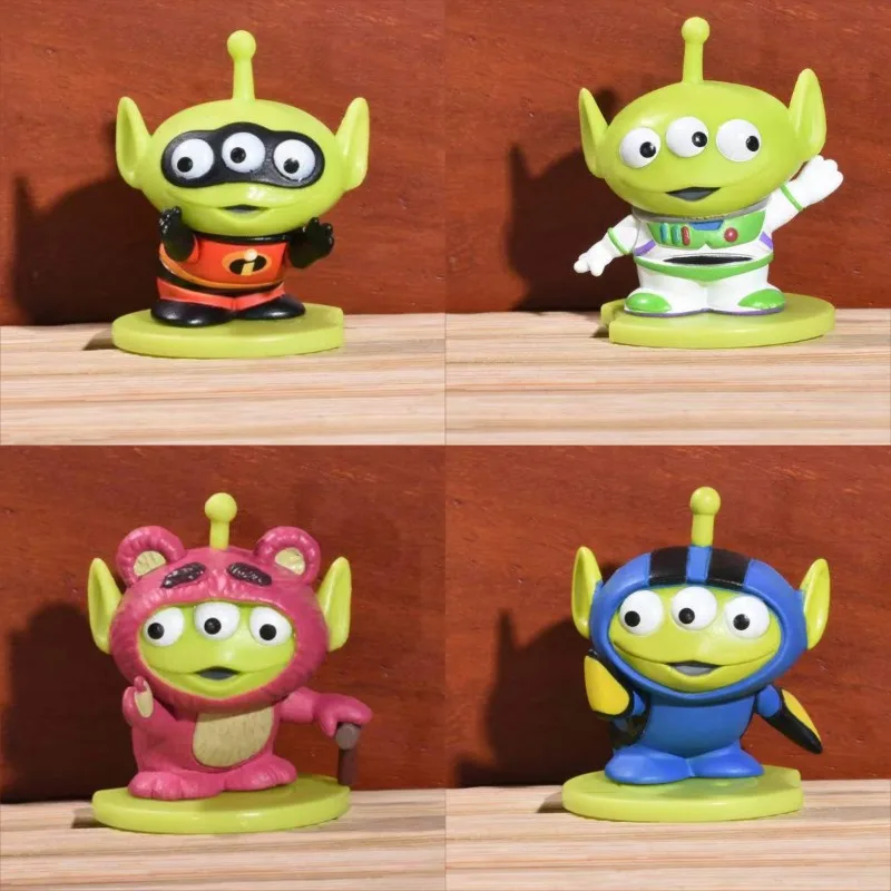 

4pcs/set Toy Story Alien Whisper Series Versatile Shapes Action Figure Anime Model PVC Statue Desktop Ornament Birthday Gift
