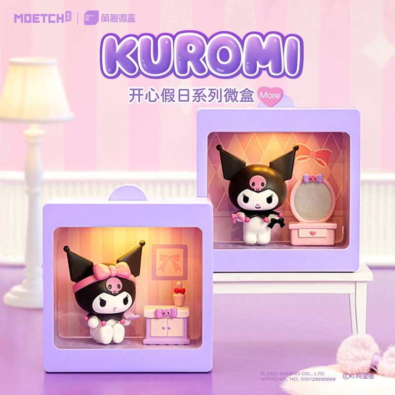 Original Kuromi Happy Festival Series Blind Box Kuromi Small Statue Micro More Box Desktop Decoration Display Gift Girls