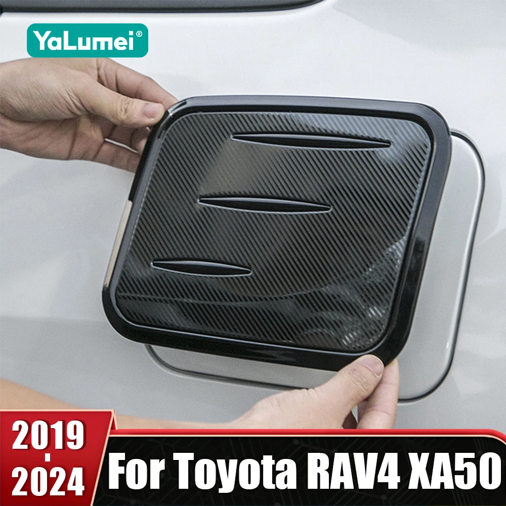 

ABS Fuel Tank Protective Cover Oil Cap Trim Sticker For Toyota RAV4 XA50 2019 2020 2021 2022 2023 2024 Hybrid Car Accessories
