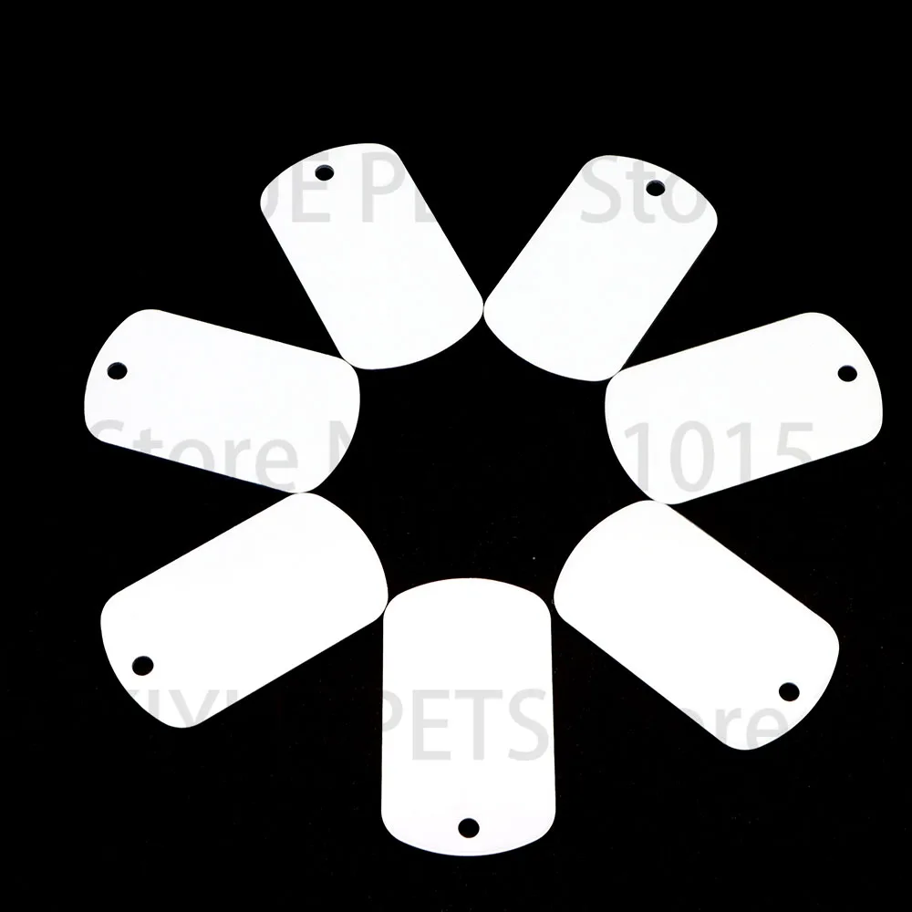 20PCS Pet Collar Accessories Sublimation Dog Tag Pendant Personalized  Transfer Printing Custom Blank Label
