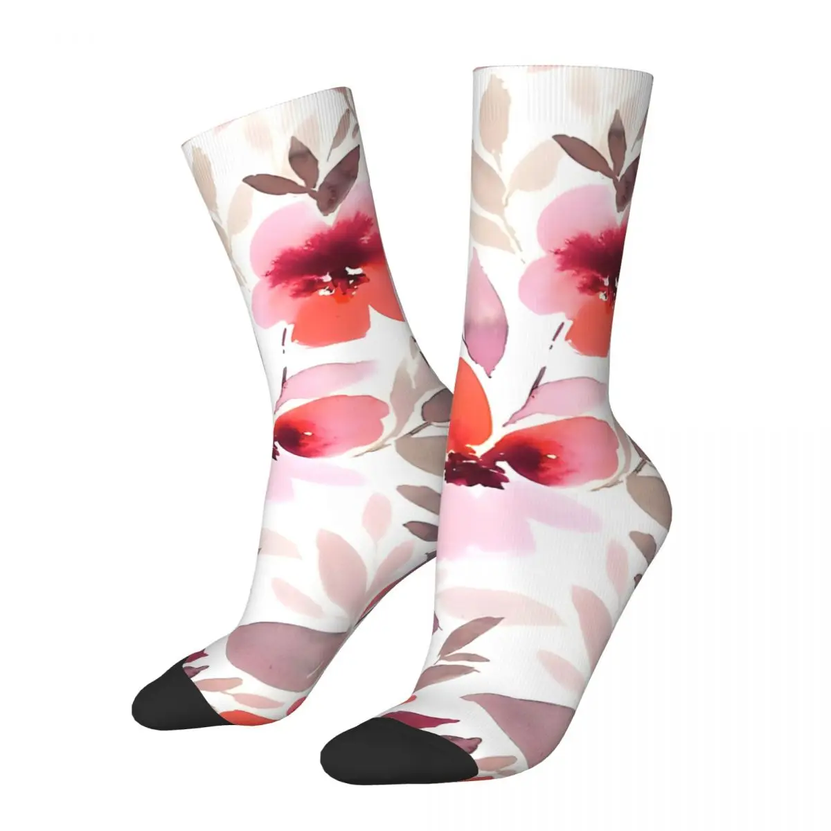 Espirit Blush Men's Socks Retro Harajuku Street Style Novelty Seamless Crew Sock