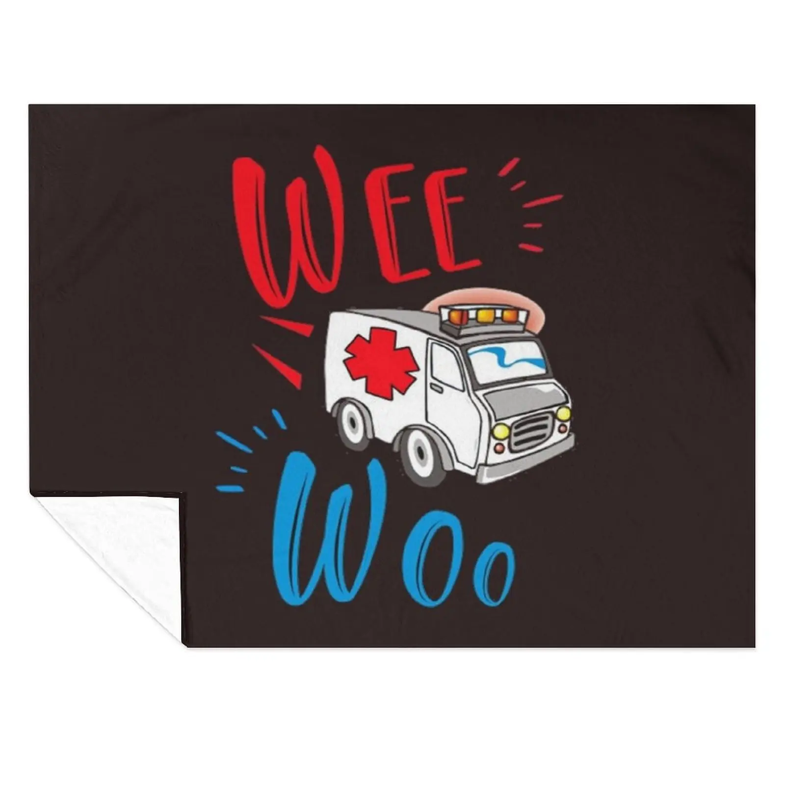 

Wee woo ambulance funny nurse doctor gift, paramedic Throw Blanket Flannel Fabric For Sofa Thin Hairy Blankets