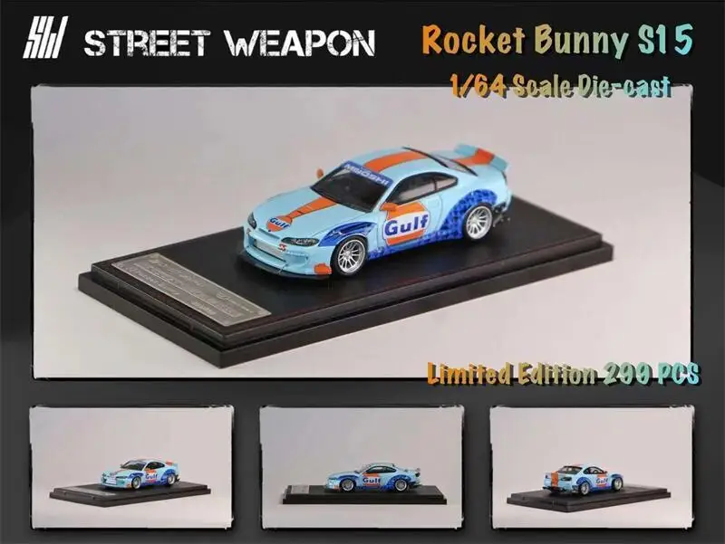 Arma stradale 1:64 Slivia S15 RocketBunny/blu/chameleon Limited299 modello di auto