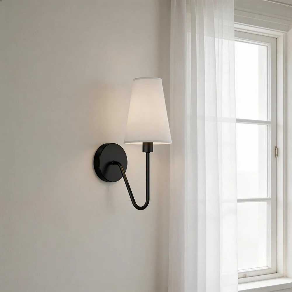 AmericanRetroMinimalist W Shaped Wall SconceSingleDouble HeadVanity Lamp for BedsideLiving StudyHallway PictureWallDecorLighting