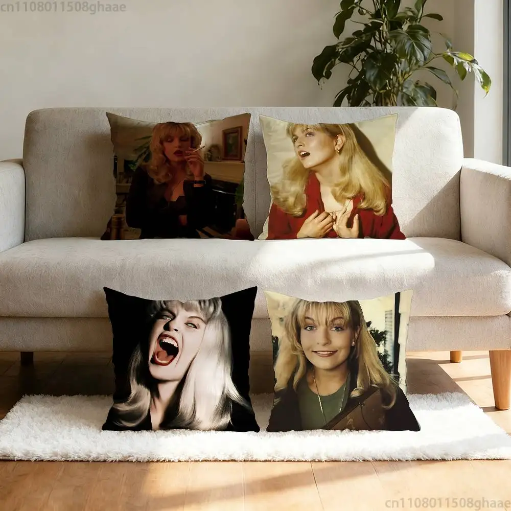 

Actors Laura Palmer Pillow Case Anti-dustmite Pillowcase Invisible zipper silky short plush Sofa cushion cover