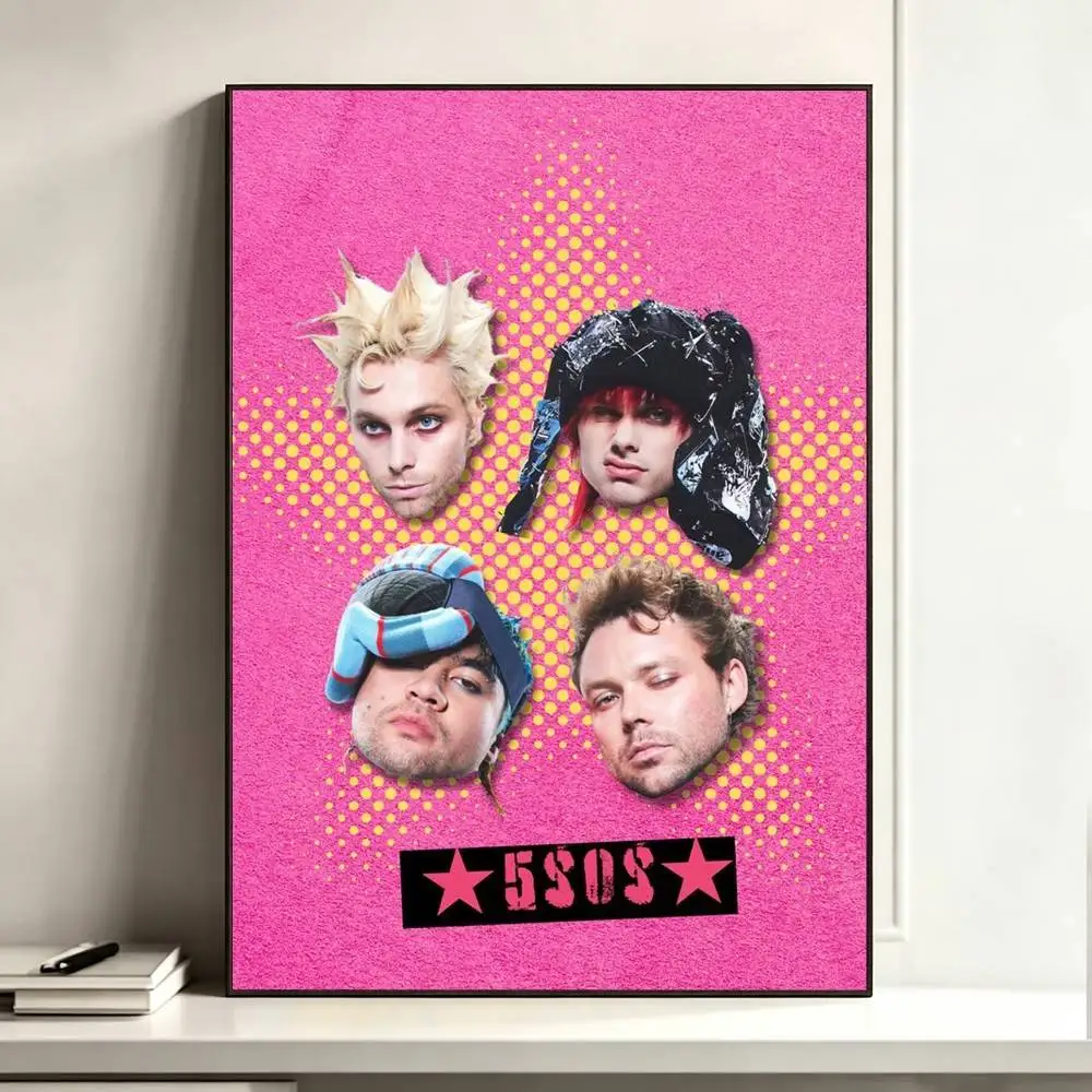 5 S-Seconds of Summers 5SOS  Poster Waterproof Wall Art Sticker For Bar Living Room Vintage Decor High Quality Print Gift