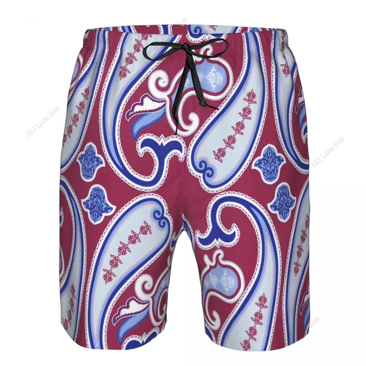 

Quick Dry Summer Mens Beach Board Shorts Briefs For Man Swim Trunks Beachwear Patchwork Pattern Paisley
